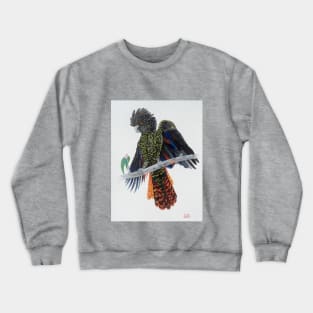 Beautiful Australian Black Cockatoo Crewneck Sweatshirt